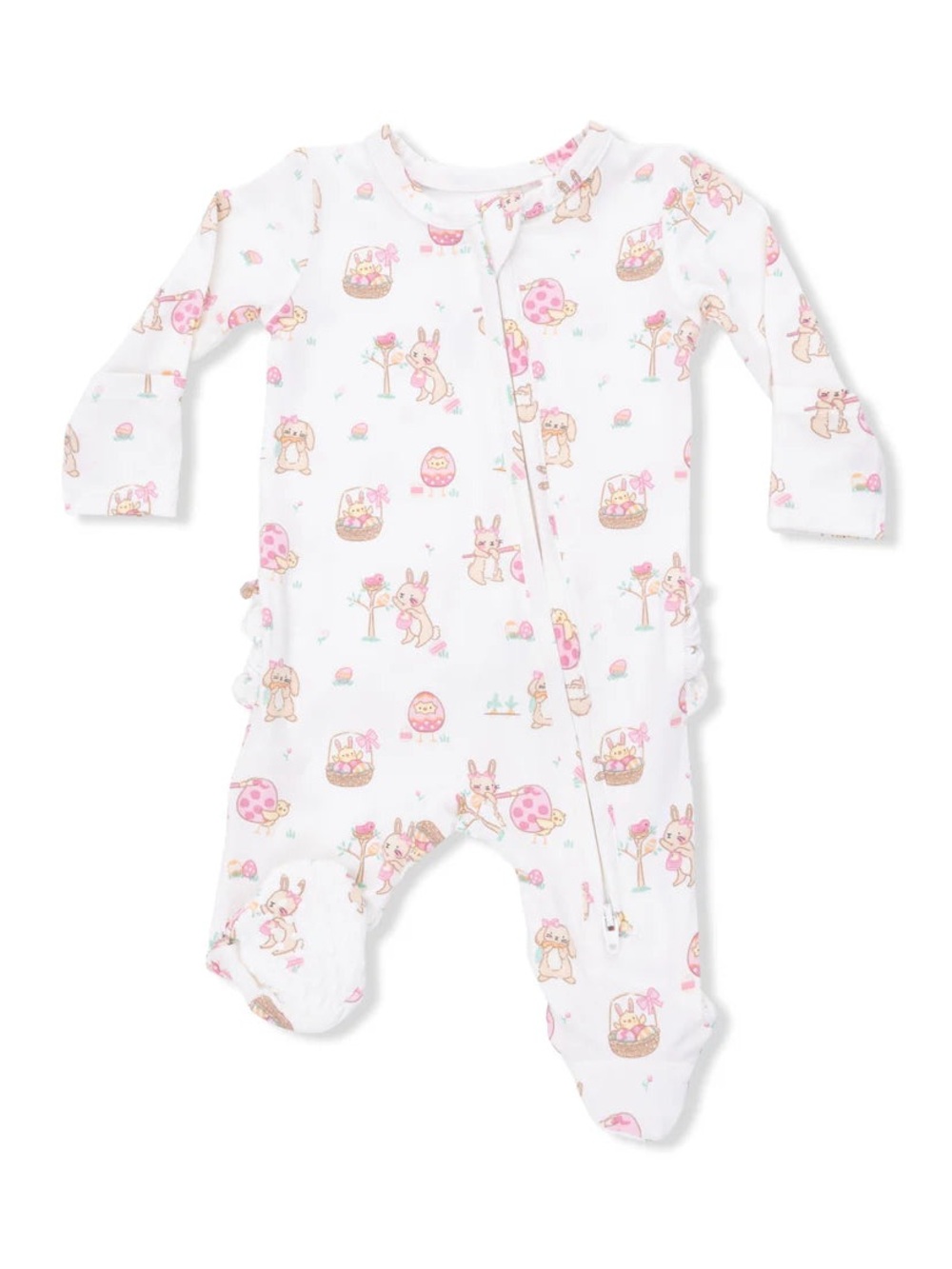 Angel Dear Pink Bunny Easter Egg Hunt Footie 0-3 3-6 6-9 months